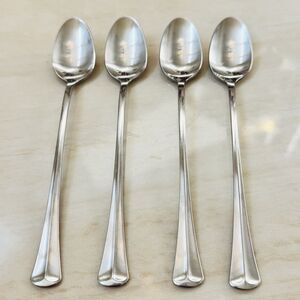 4pc ONEIDA Allegiance Iced Tea Spoons 7 1/2” Stainless Betty Crocker Oneidaware